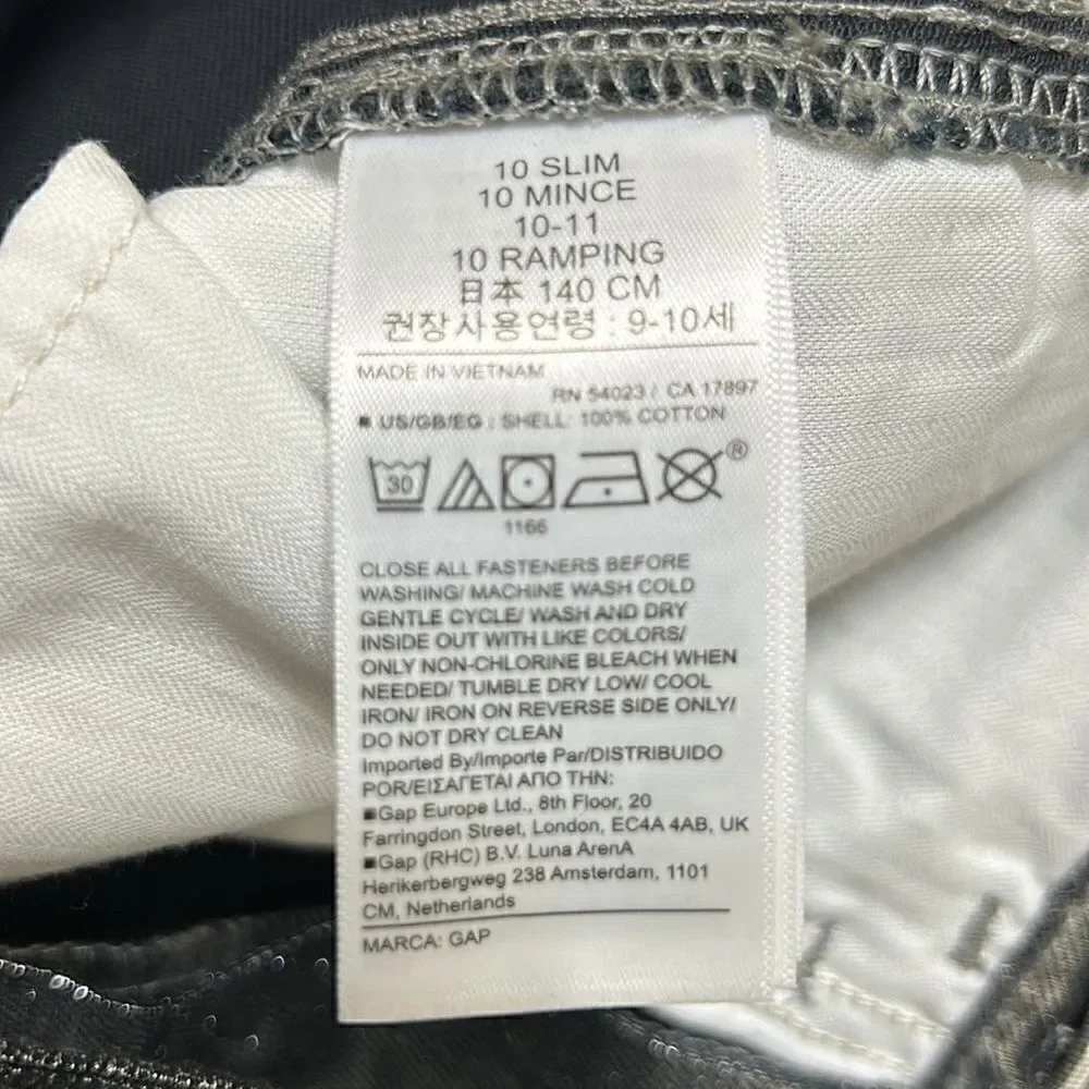 Gap Girls Kids Metallic Denim Mini Soft Cotton Skirt(Size 10slim)